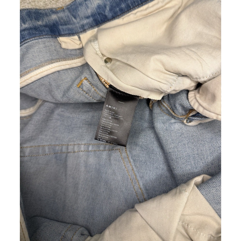 Amiri Bones Appliqué Skinny Jeans Size 34 Retail: $1,190 - Picture 5 of 6